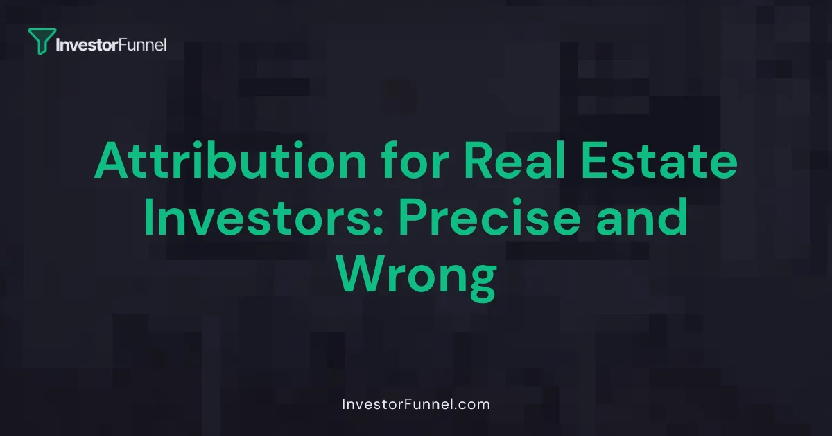 Attribution for Real Estate Investors: Precise and Wrong