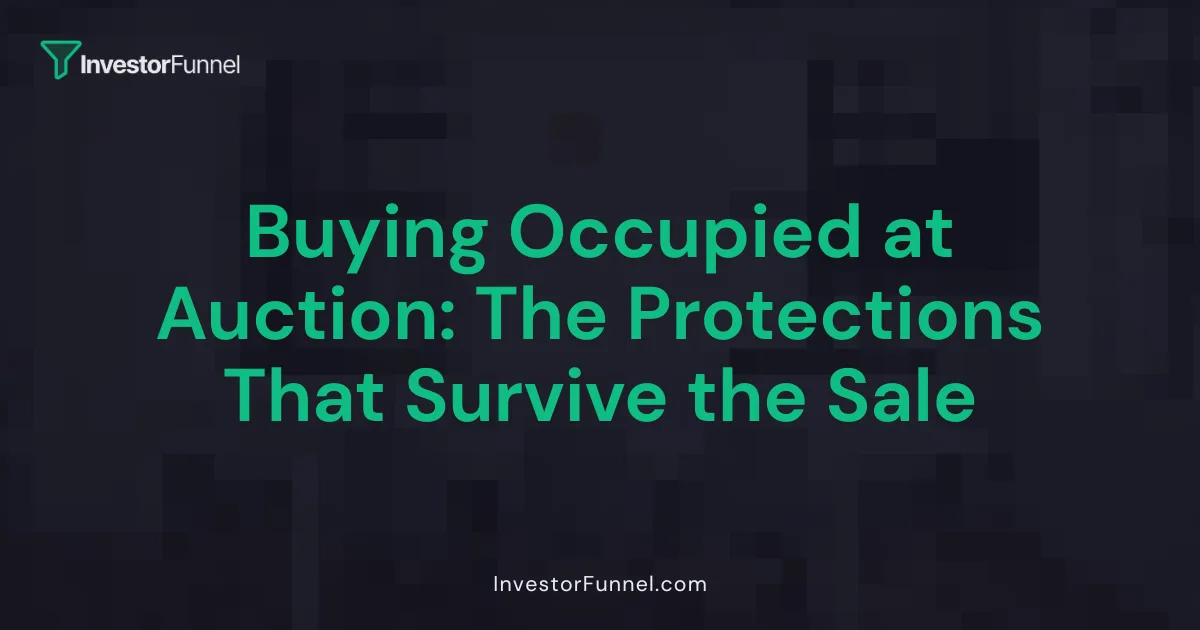 Buying Occupied at Auction: The Protections That Survive the Sale