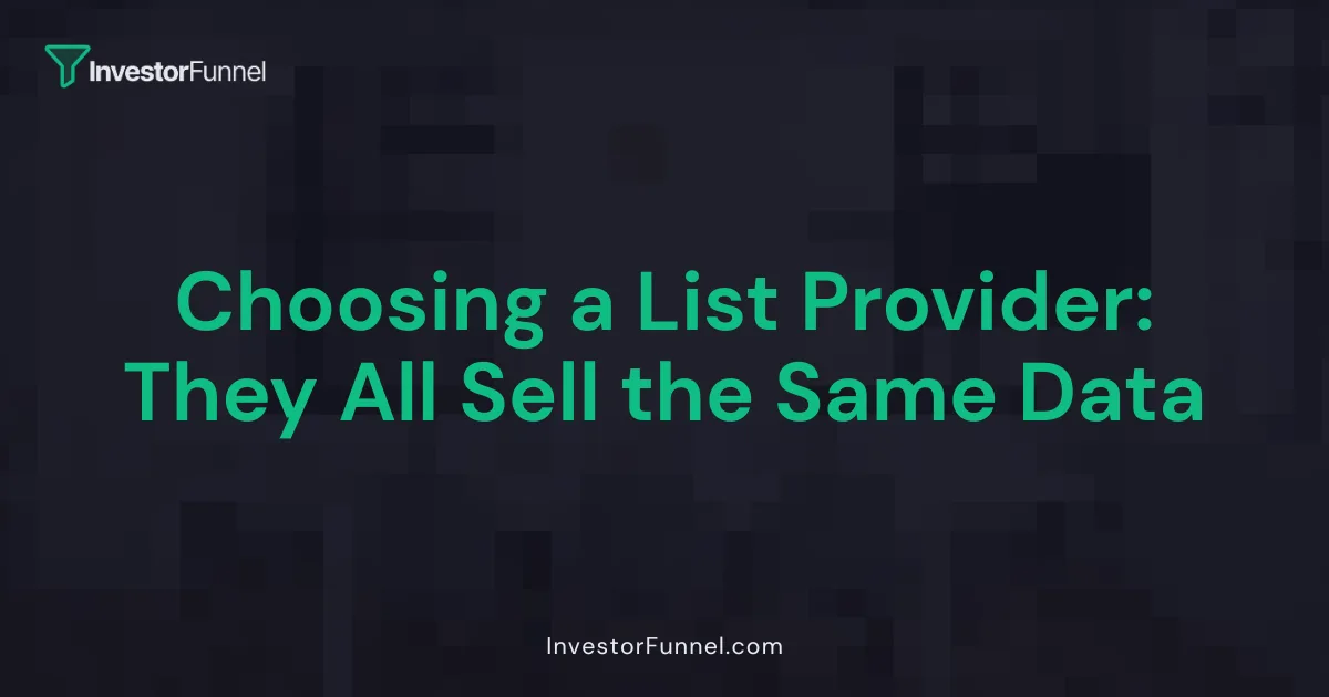 Choosing a List Provider: They All Sell the Same Data