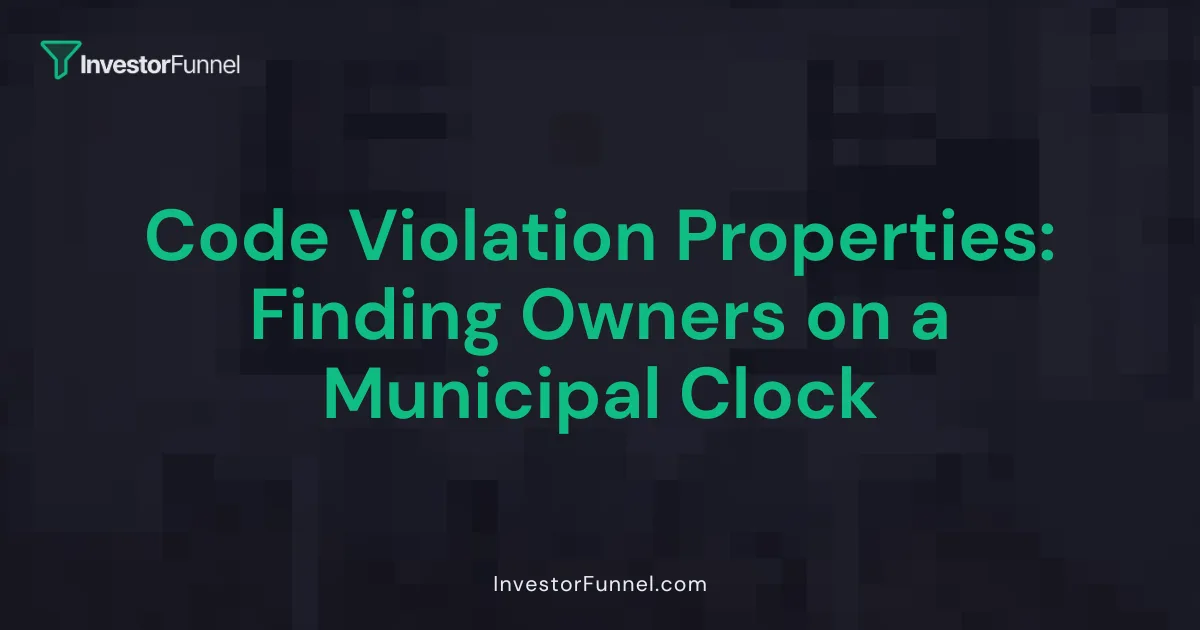 Code Violation Properties: Finding Owners on a Municipal Clock
