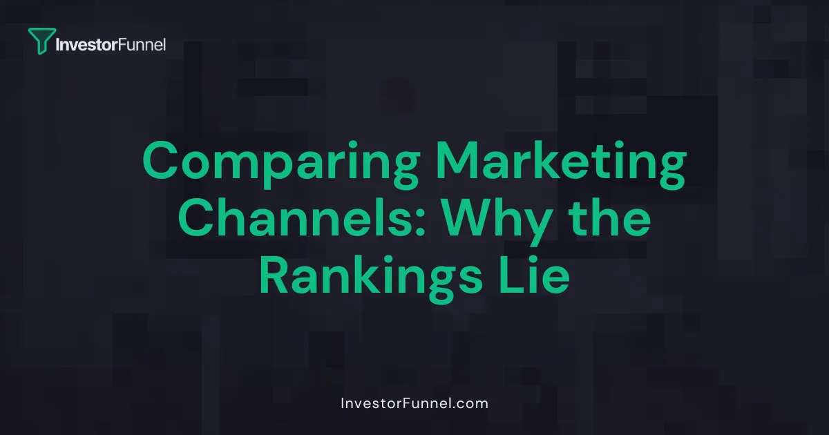 Comparing Marketing Channels: Why the Rankings Lie