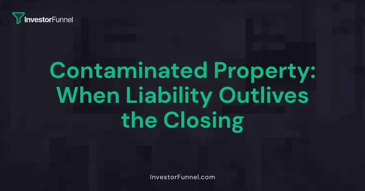 Contaminated Property: When Liability Outlives the Closing