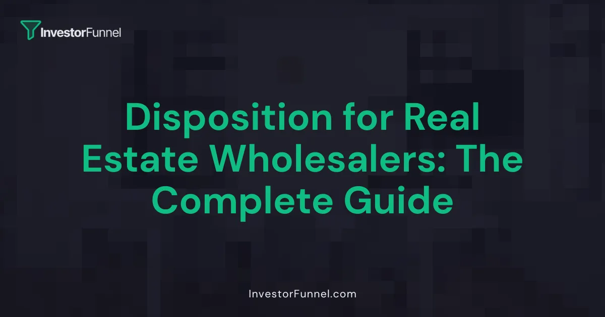 Disposition for Real Estate Wholesalers: The Complete Guide