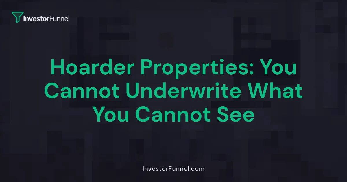 Hoarder Properties: You Cannot Underwrite What You Cannot See