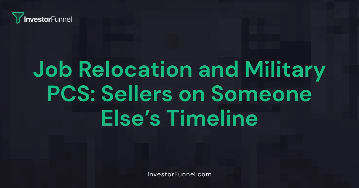 Job Relocation and Military PCS: Sellers on Someone Else’s Timeline