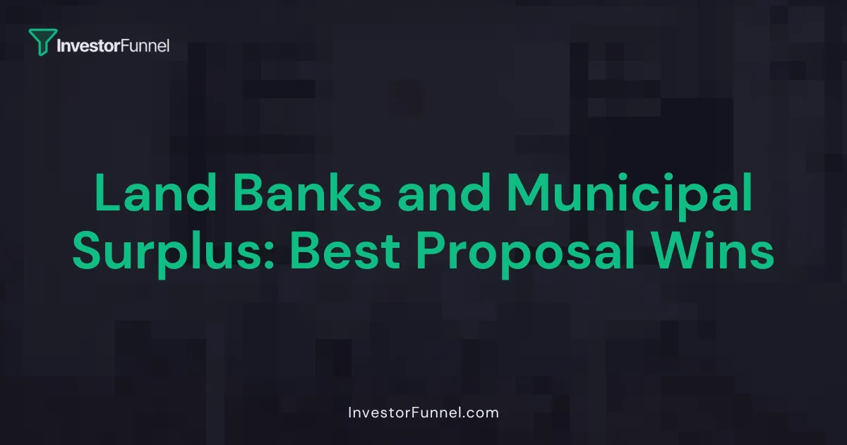 Land Banks and Municipal Surplus: Best Proposal Wins