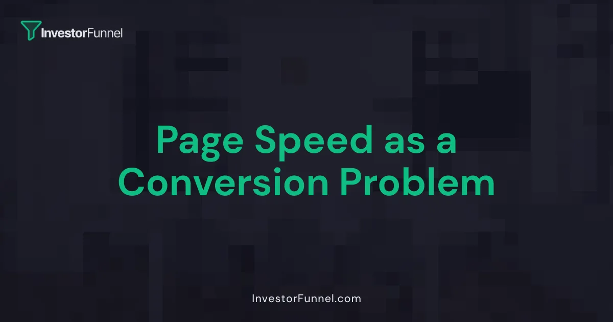 Page Speed as a Conversion Problem