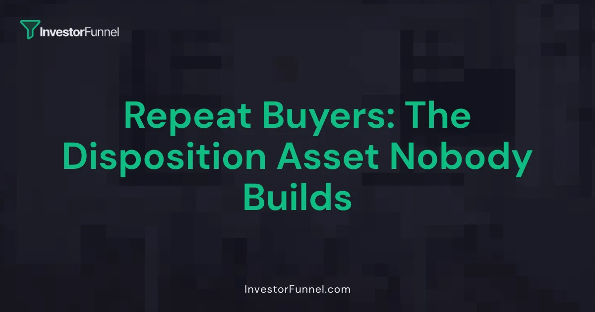 Repeat Buyers: The Disposition Asset Nobody Builds