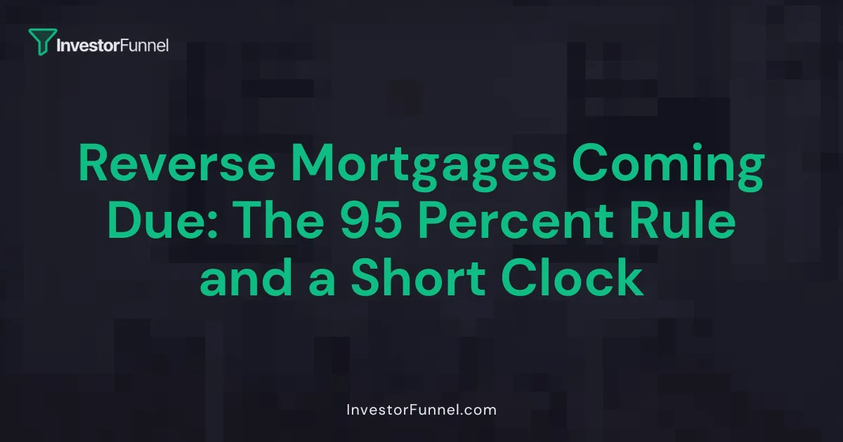 Reverse Mortgages Coming Due: The 95 Percent Rule and a Short Clock