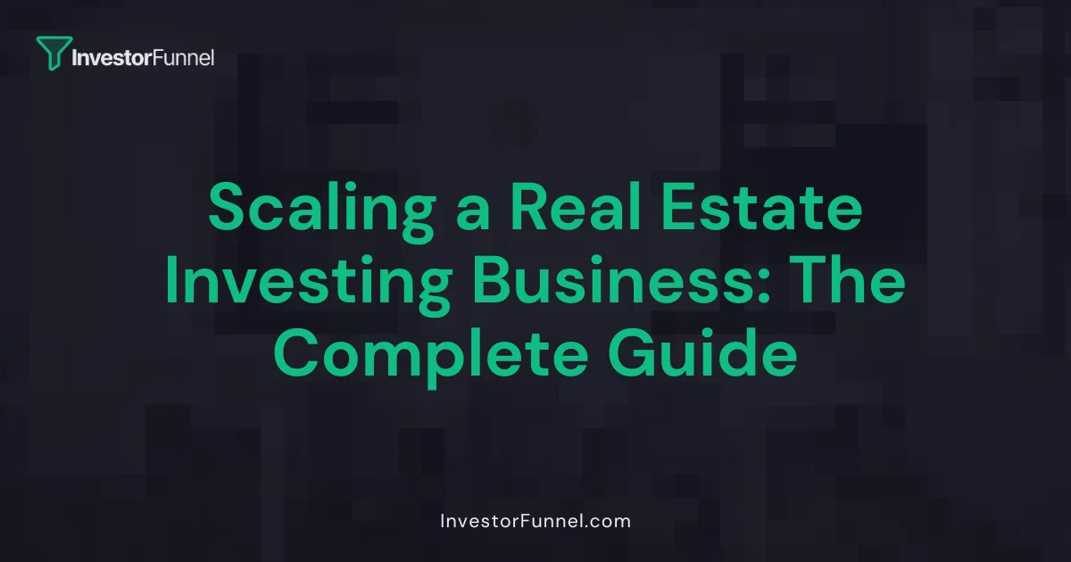 Scaling a Real Estate Investing Business: The Complete Guide