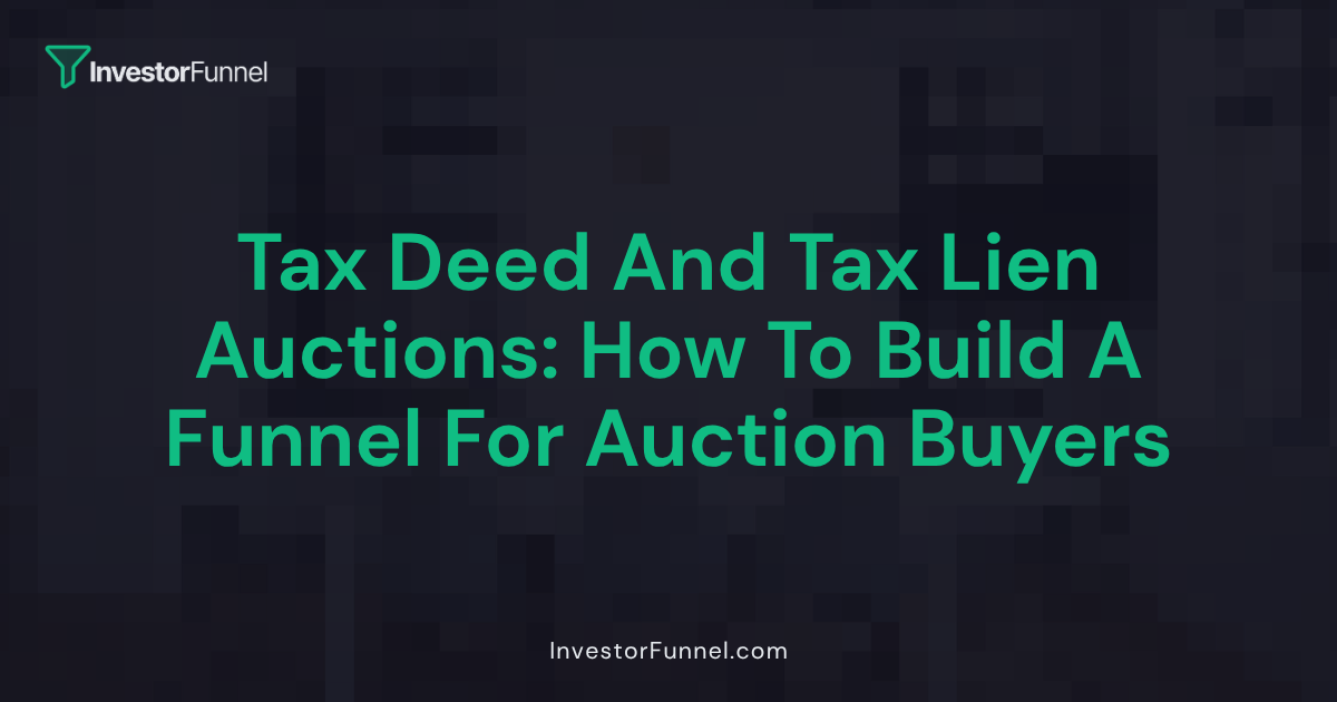 Tax Deed and Tax Lien Auctions: How to Build a Funnel for Auction Buyers