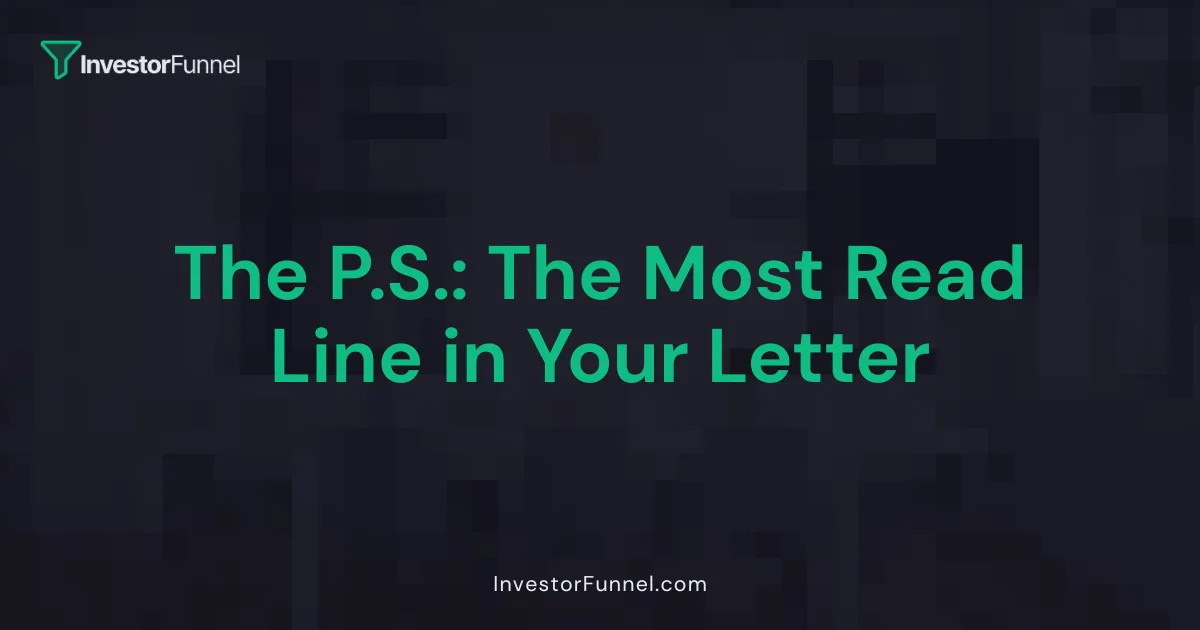 The P.S.: The Most Read Line in Your Letter