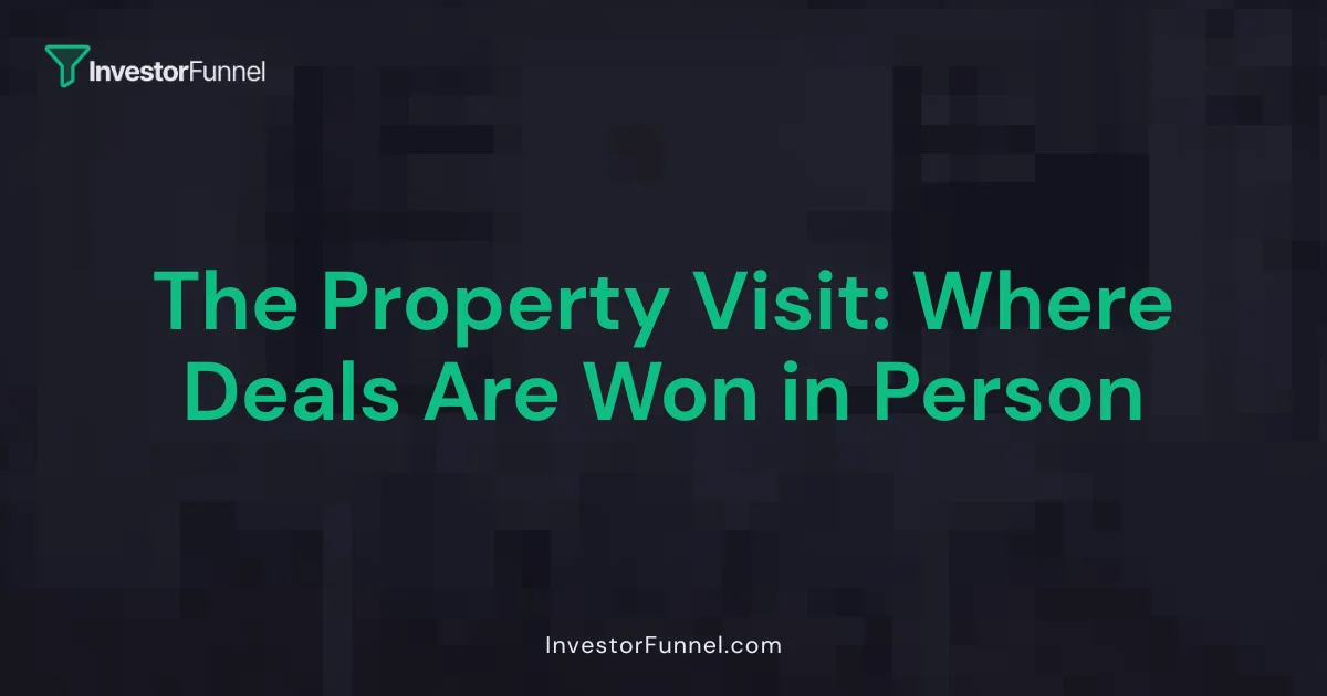 The Property Visit: Where Deals Are Won in Person