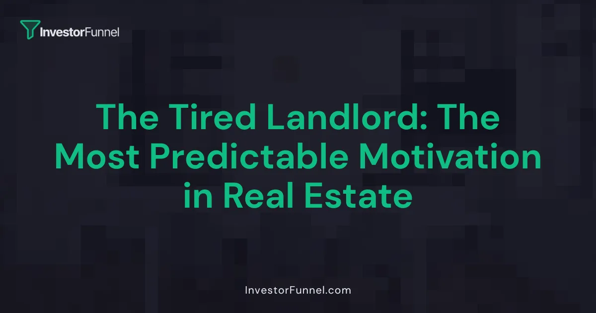 The Tired Landlord: The Most Predictable Motivation in Real Estate