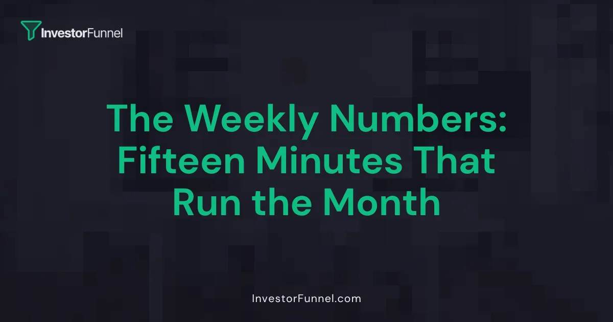 The Weekly Numbers: Fifteen Minutes That Run the Month
