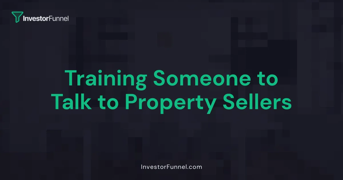 Training Someone to Talk to Sellers
