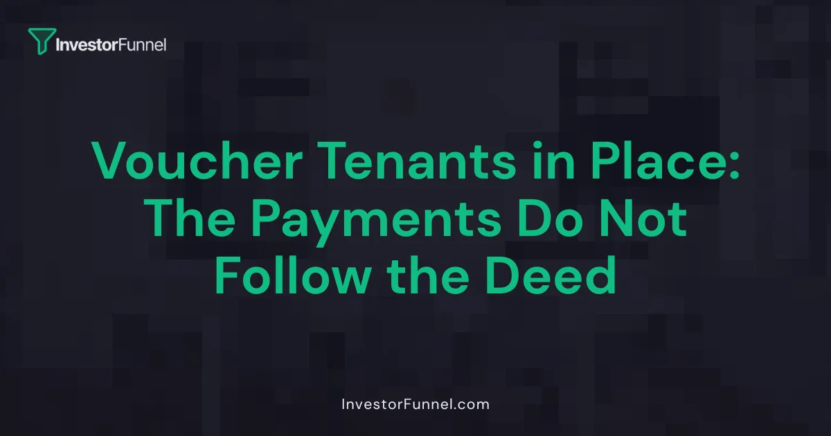 Voucher Tenants in Place: The Payments Do Not Follow the Deed