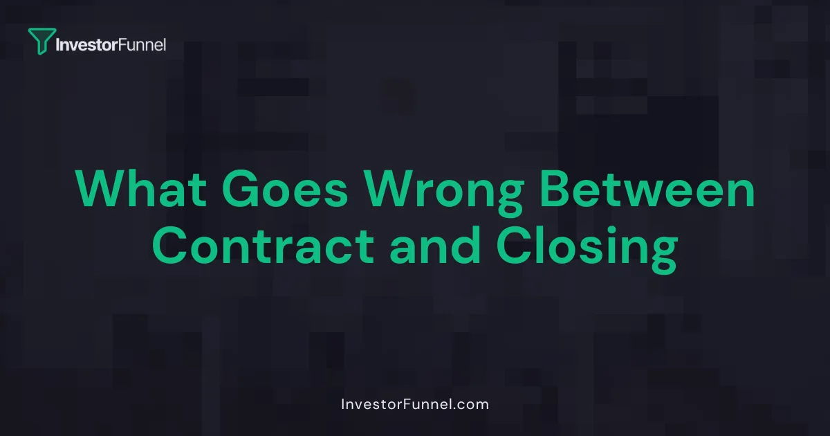What Goes Wrong Between Contract and Closing