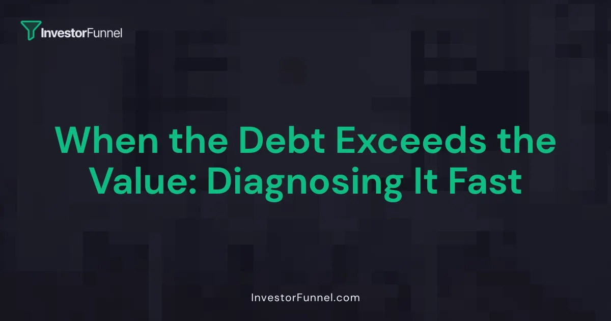 When the Debt Exceeds the Value: Diagnosing It Fast