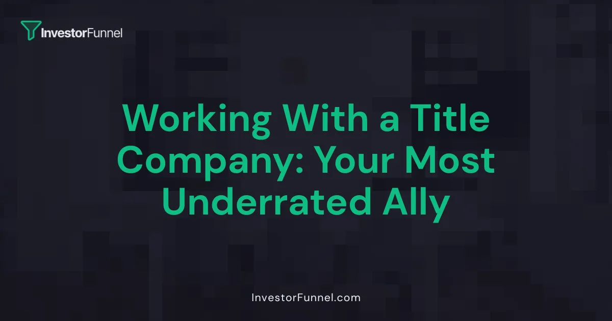 Working With a Title Company: Your Most Underrated Ally